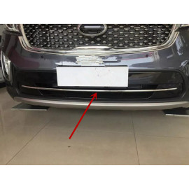 Хром накладка на решетку бампера Kia Sorento 2017